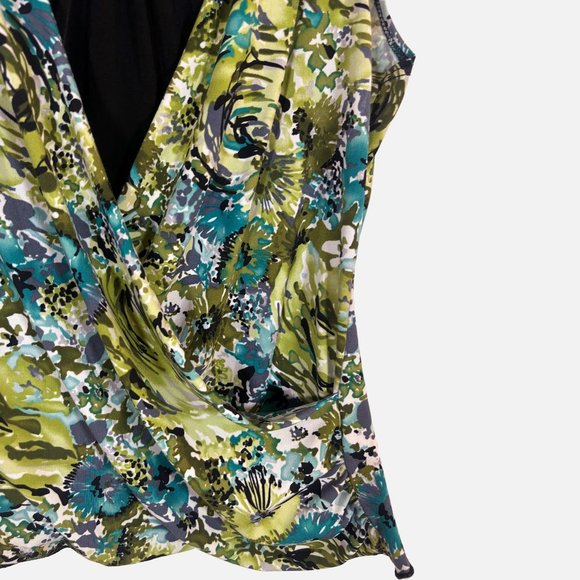 Y2K Vintage A. BYER Floral Sleeveless Blouse with Keyhole Ring Detail - Medium - Picture 12 of 12